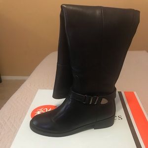 Over knee black boots!